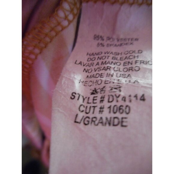 Sz L Multicolor Floral Butterfly Cold Shoulder dress or long tunic Tan cream - Picture 5 of 6